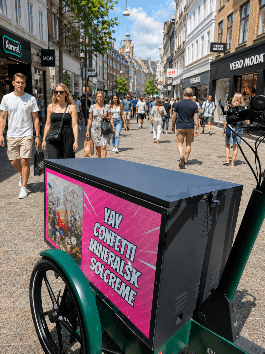 LED-ladcykel kampagne i København